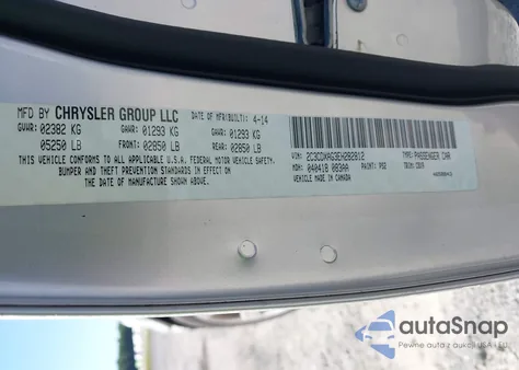 2014 Dodge Charger Police из США, поврежденный, VIN 2C3CDXAG3EH282812